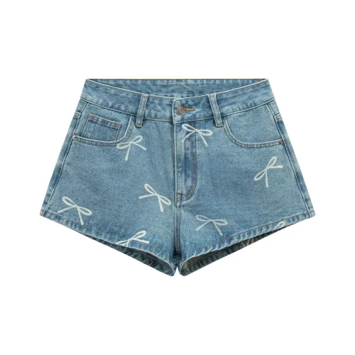 Suamoment Джинсовые шорты Женские Светло-синие