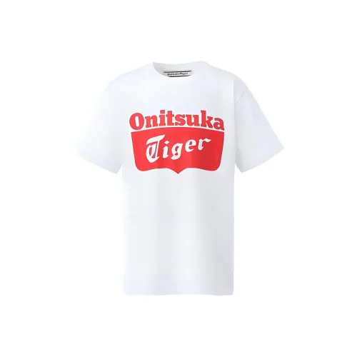 Onitsuka Tiger T-рубашка SS24 Белый Красный для детей 3-7 лет