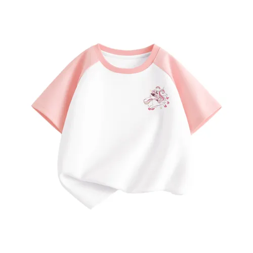 Хлопок x Diseny T-рубашка для дошкольников DeFeiMa K Dynamic Пудра