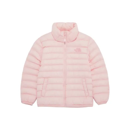 The North Face Детская одежда Логотип бренда Zippers Воротник-стойка Длинный рукав Куртки и Пальто Розовый Детский