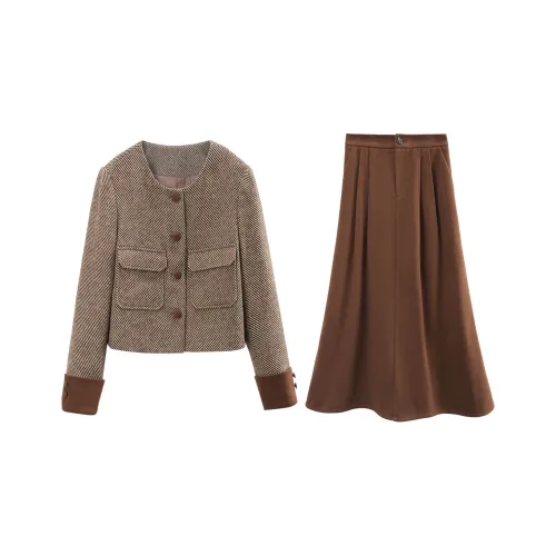 A paradise for awakening Комплект с юбкой Женские Кофе