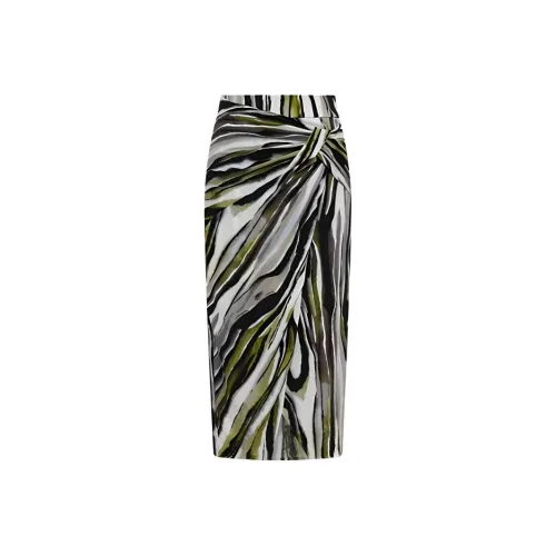 DVF Diane Von Furstenberg SS24 Повседневный Длинный Юбка Женские Многоцветный