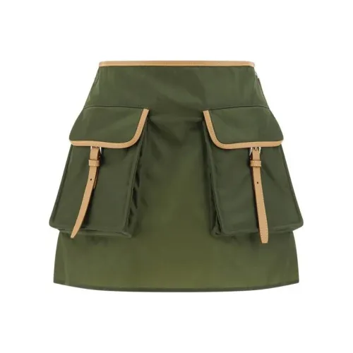 PRADA Карго Юбки Короткие Женские Зеленые