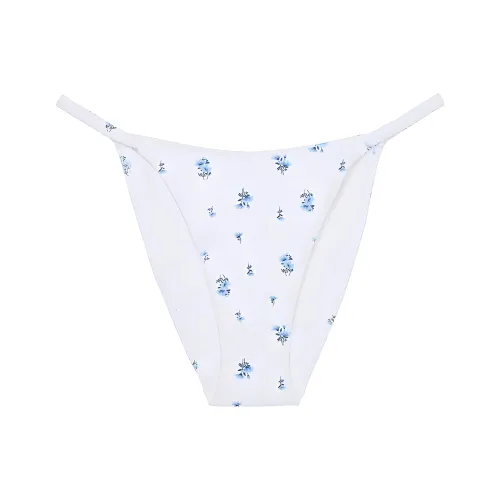 Victoria's Secret Розовый Scrunchie STRING Бикини Низ OWF Плавки Женские Светло-белый Цветочный