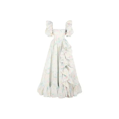 Selkie Коллекция SS24 Evening Платье Женское Светлый Подкладочная ткань Многоцветный с принтом