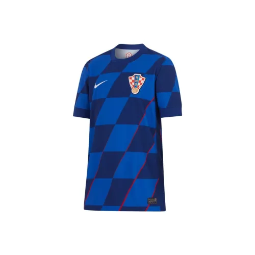 nike Croatia 2024 25 Stadium Away T-Shirt Royal Blue Teenagers