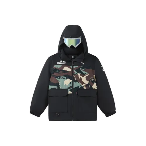 Antakids Пуховик Dreamy Черный Full С принтом Подростки