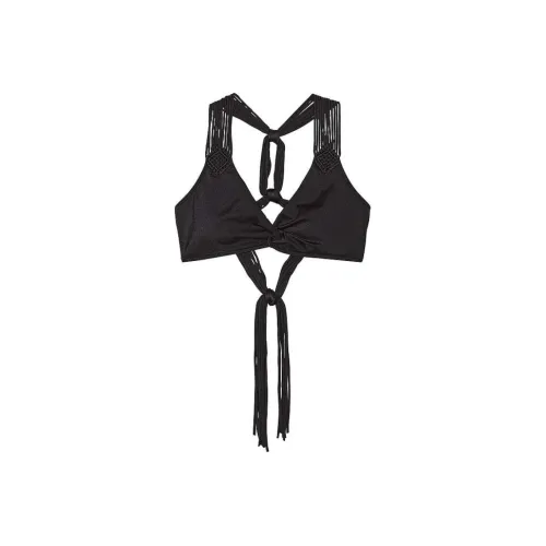 Victoria's Secret VS Archives Плавание Макраме Бахрома Брейлет Бикини Топ B Бикини Женские Черный
