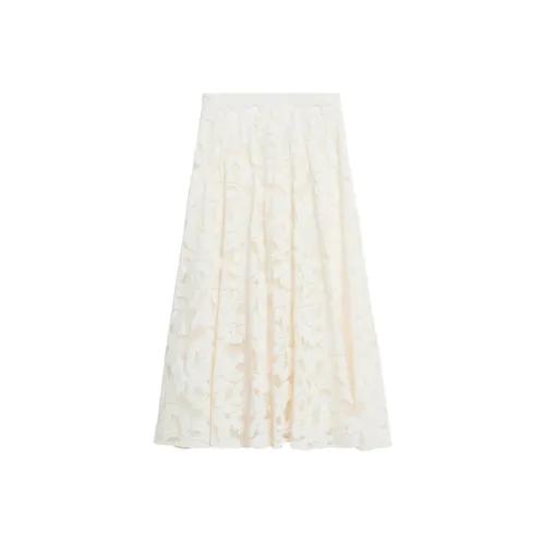 MaxMara Повседневный Длинный Юбка Женская Айвори