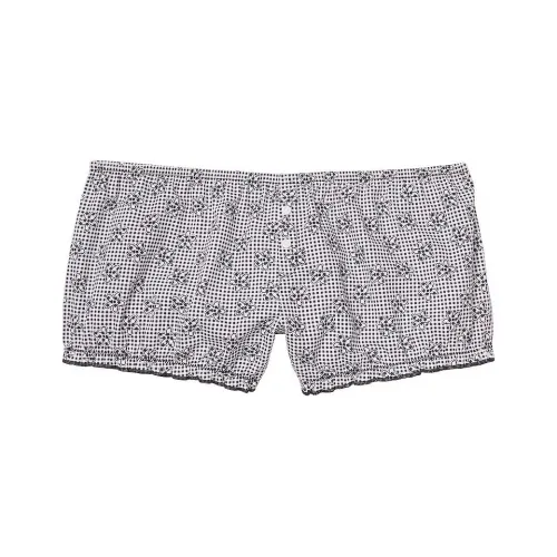 Victoria's Secret Розовый BY FRANKIES BIKINIS Marilyn Поплин Короткий мм Плавки Женские Черный белый