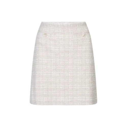 Rouje FW24 ROSARIA Юбка Повседневная Короткая Юбка Женская Кремовая