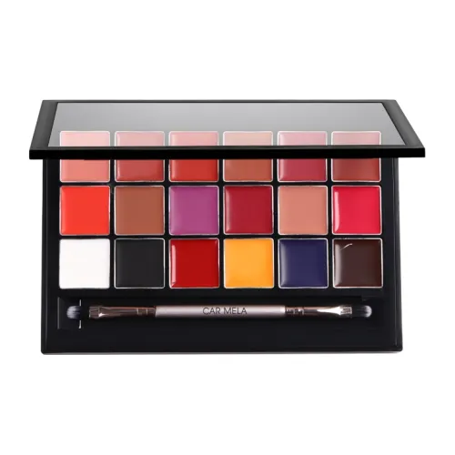 CAR MELA Camella 18 Тон Палетка для губ Матовый Настоящий красный Многоцветный LIP Палетка Мягкий матовый Привлекательный для кожи 36г