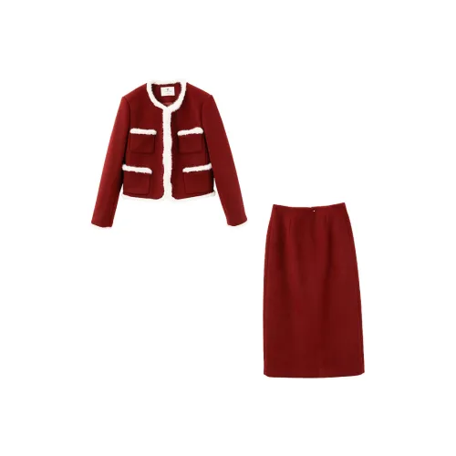 XIANGYING Комплект с юбкой Женские Красный