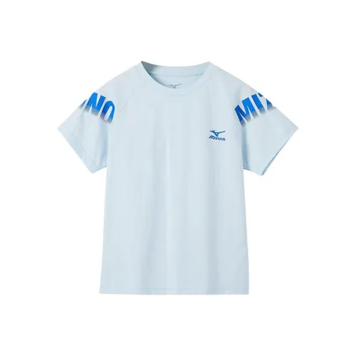 Mizuno Озеро Вода Синий Унисекс Футболка