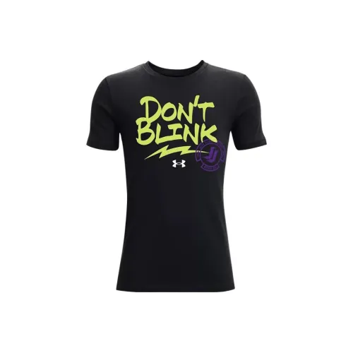 Under Armour Мальчики' UA Justin Jefferson Don't Blink Короткий рукав T-рубашка Детский Черный