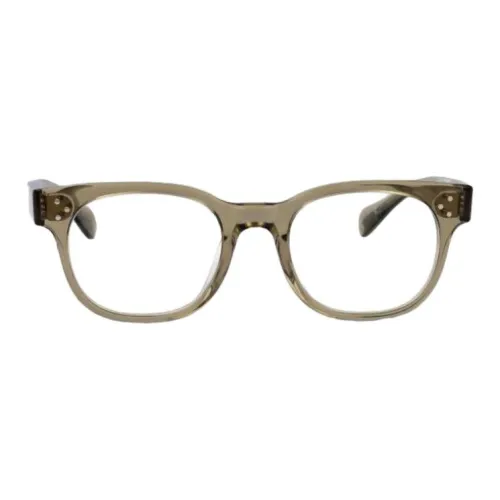 Oliver Peoples Ацетат Квадратные Оправы для Очков Унисекс Умбра
