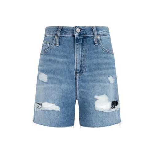 Calvin Klein Джинсовые шорты Женские Джинсовый Светло-Синий