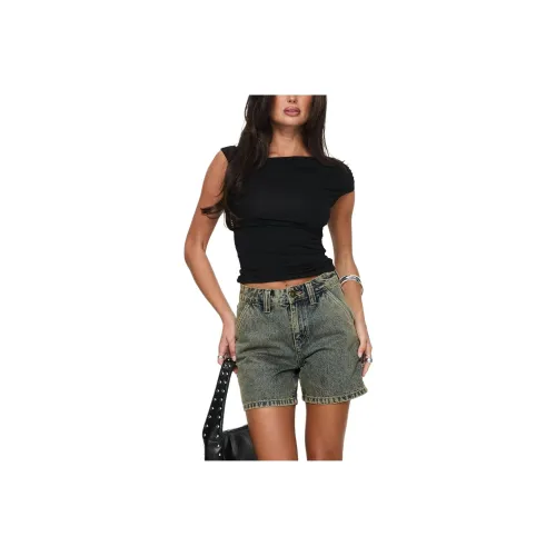 PRINCESS POLLY LOU CARPENTER Джинсовые шорты Джинсовые шорты Женские Антиквар WASH Искусственный Винтаж Wash