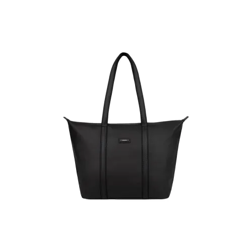 H HEXAGONA Париж Полиуретан Тоут Сумка Сумка для покупок Сумка через плечо Женская Черная