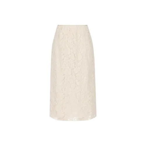 PRADA Повседневный Длинный Юбка Женские Бежевый