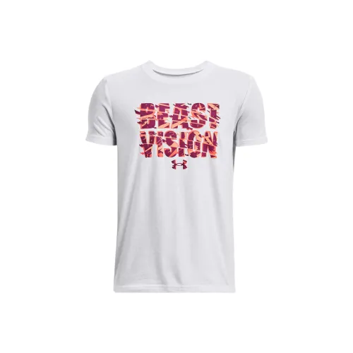 Under Armour Детская одежда Football BEAST VISION Короткий рукав T-рубашка Белый Детский