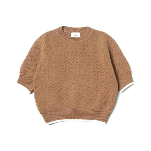 FENDI Коричневый Kids Свитеры