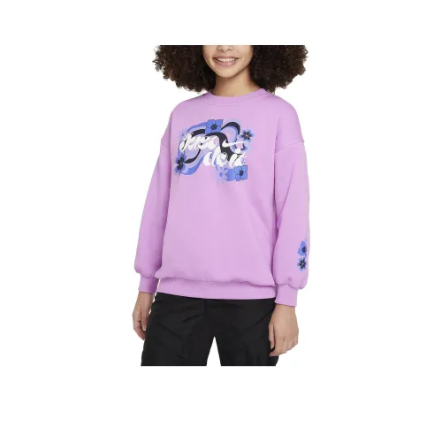 nike Детская одежда OVERSIZED Круглый вырез Свитшот Детский Фуксия