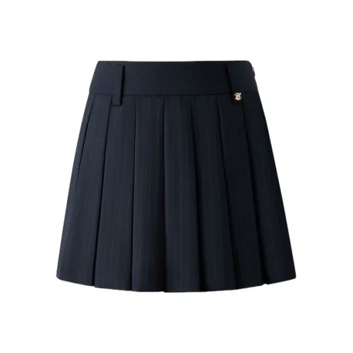 E.land Повседневные короткие юбки женские темно-синие