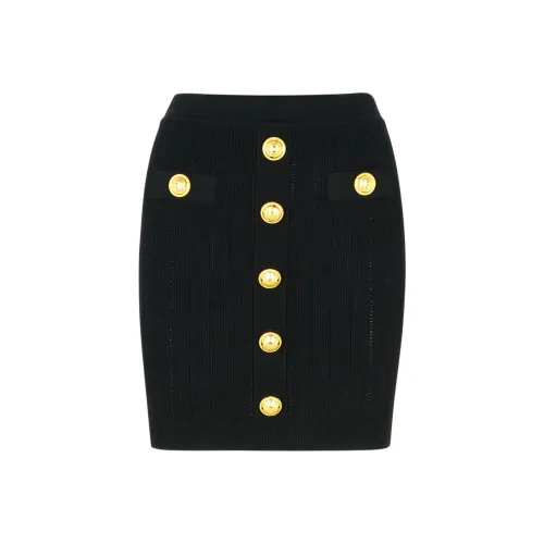 BALMAIN Черные Женские Повседневные Короткие Юбки