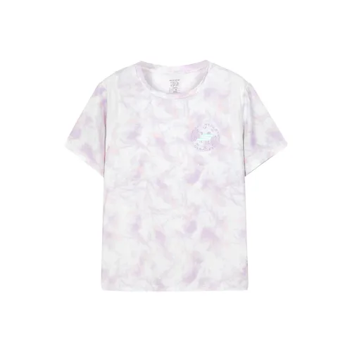 Skechers Kids T-Shirt Breeze Purple White Tie Dye Teenagers