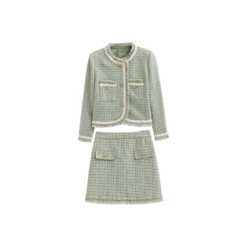 Aoaifu Комплект с юбкой Женская Армейский зеленый