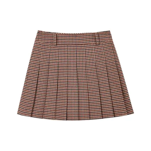 E.land Повседневные короткие юбки Женские Бордовый Бордовый