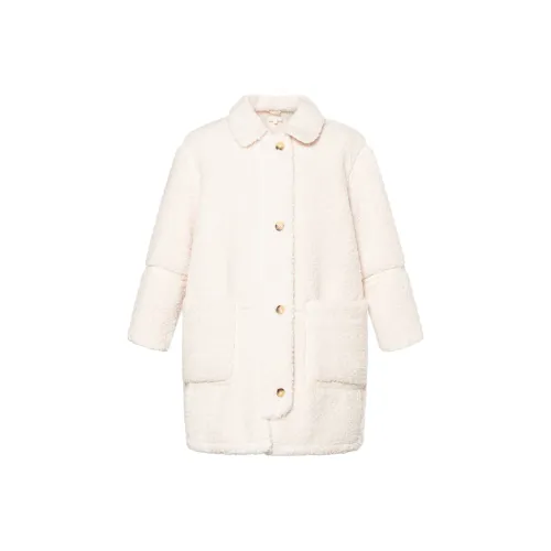 Chloé Экрю Kids Шерстяное пальто