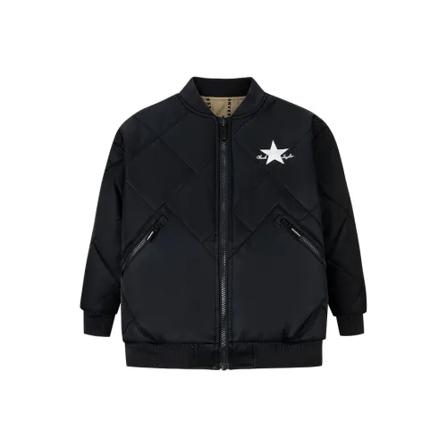 Конверс Хлопковый пуховик Глубокий черный для детей 3-7 лет