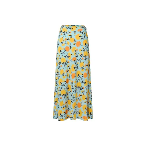 LOUIS VUITTON SS24 Повседневная длинная юбка женская синяя