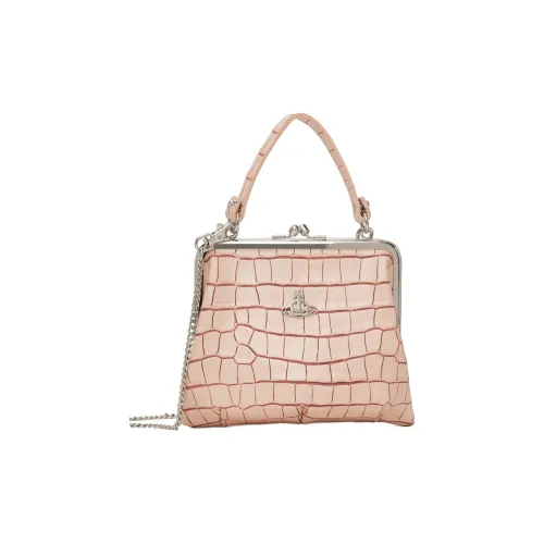 Vivienne Westwood Granny Frame Кожа Одно Плечо Сумка Женская Розовая