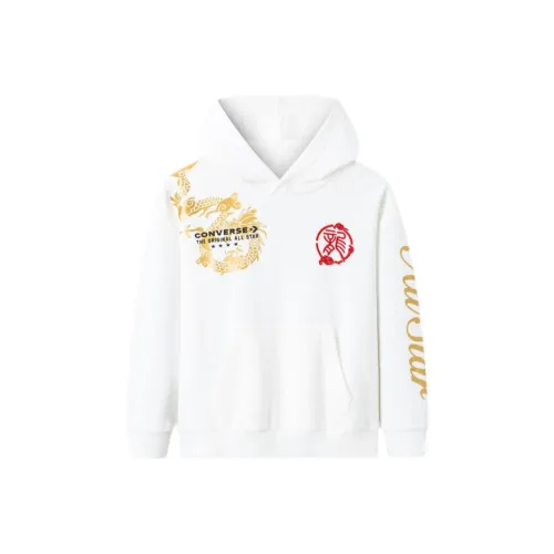 Конверс Толстовка Year of the Dragon CNY Series Перьевой Белый Подростки