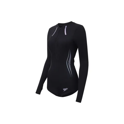 Speedo One-Piece Купальник Женский Черный Фиолетовый