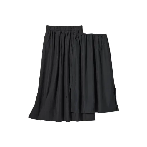 UNIQLO Повседневная длинная юбка женская черная