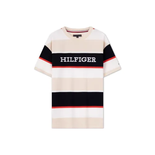 Tommy Hilfiger T-рубашка Бежевый Белый Черный Полосы для детей 3-7 лет
