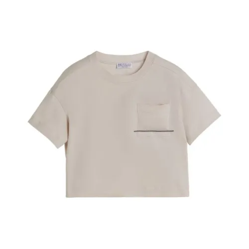 Brunello Cucinelli Kids T-рубашки цвета тауп