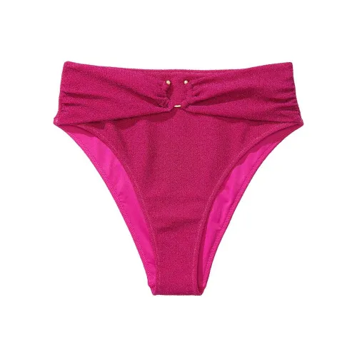 Victoria's Secret Shimmer Высокая талия Cheeky Бикини Низ Розовый Плавки Женские Розовый