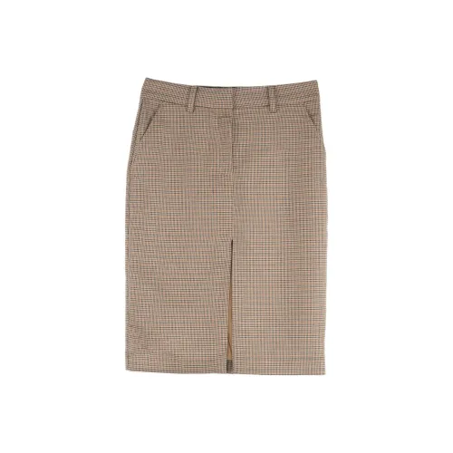 A21 Повседневный Длинный Юбка Женские Кофе