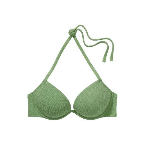 Victoria's Secret Розовый Супер PUSH UP UNDERWIRE Бикини Топ Зеленый Бикини Женские Зеленый