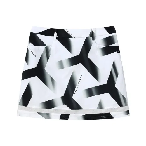 FILA Golf Series Нефритовый белый Printed Женские Повседневные короткие юбки
