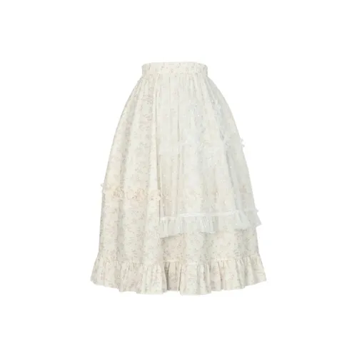 SNBL Повседневный длинный юбка женский абрикос