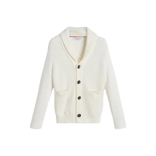 Brunello Cucinelli Экрю Kids Свитшоты