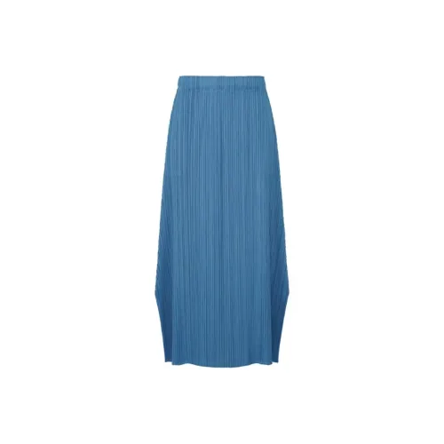 PLEATS PLEASE ISSEY MIYAKE SS24 Повседневная длинная юбка женская синяя