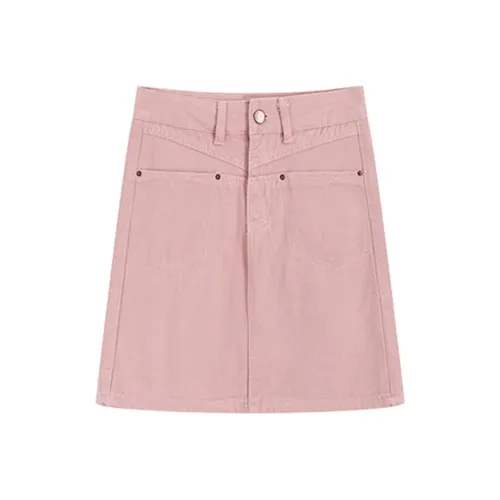 DGMZ Джинсовые короткие юбки Женские Грязно-розовый