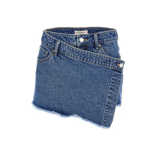 GUESS Джинсовые шорты Женские Джинсовый синий